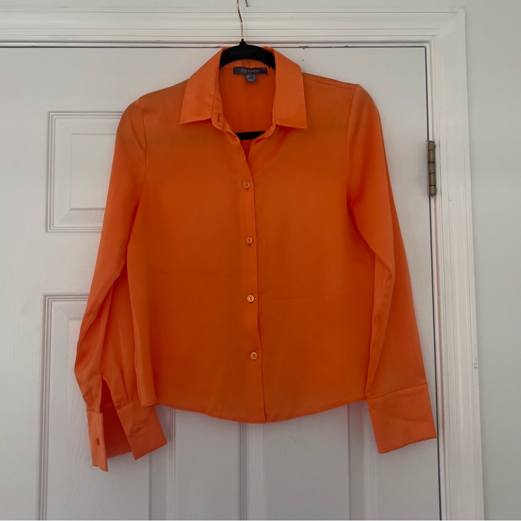 Neon Orange Button Down
